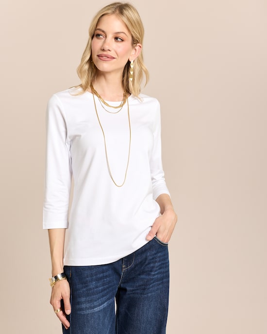 Produktabbildung für Shirt mit 3/4-Arm