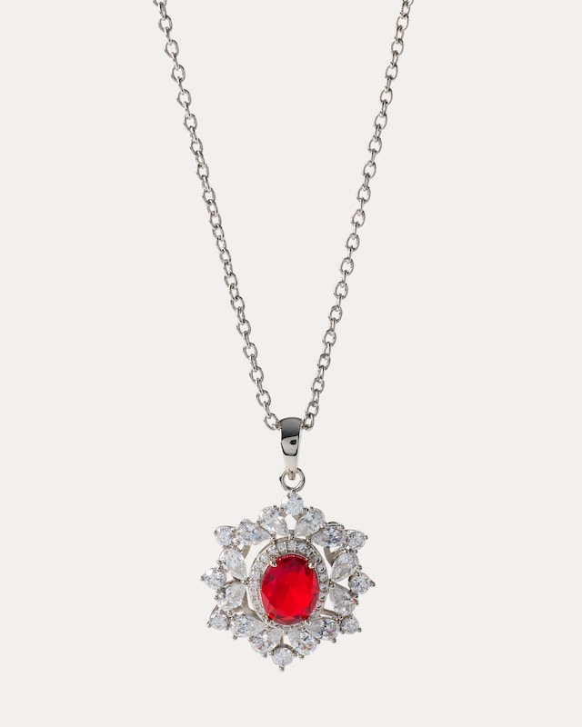 Anhänger + Kette mit Zirkonia