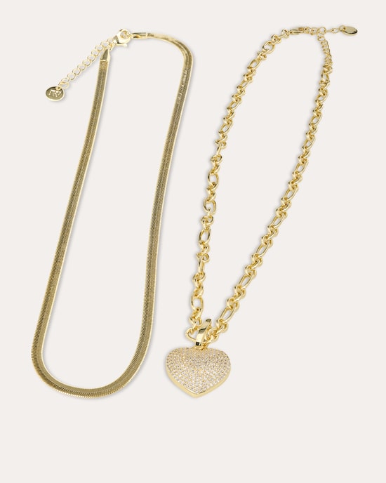 Produktabbildung für Schmuck-Set mit Herz-Anhänger, 2tlg.