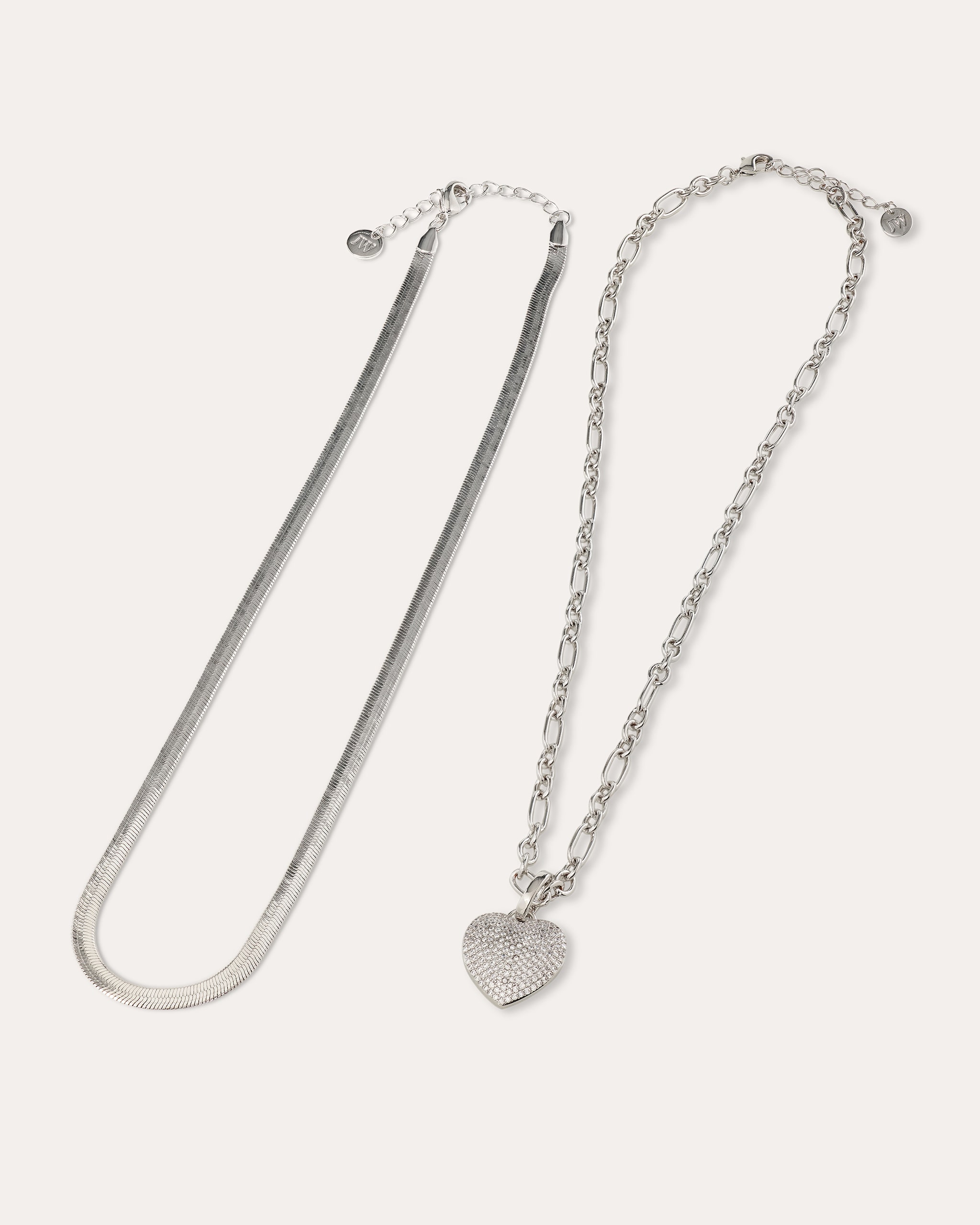 Produktabbildung für Schmuck-Set mit Herz-Anhänger, 2tlg.