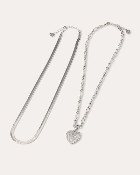 Produktabbildung für Schmuck-Set mit Herz-Anhänger, 2tlg.