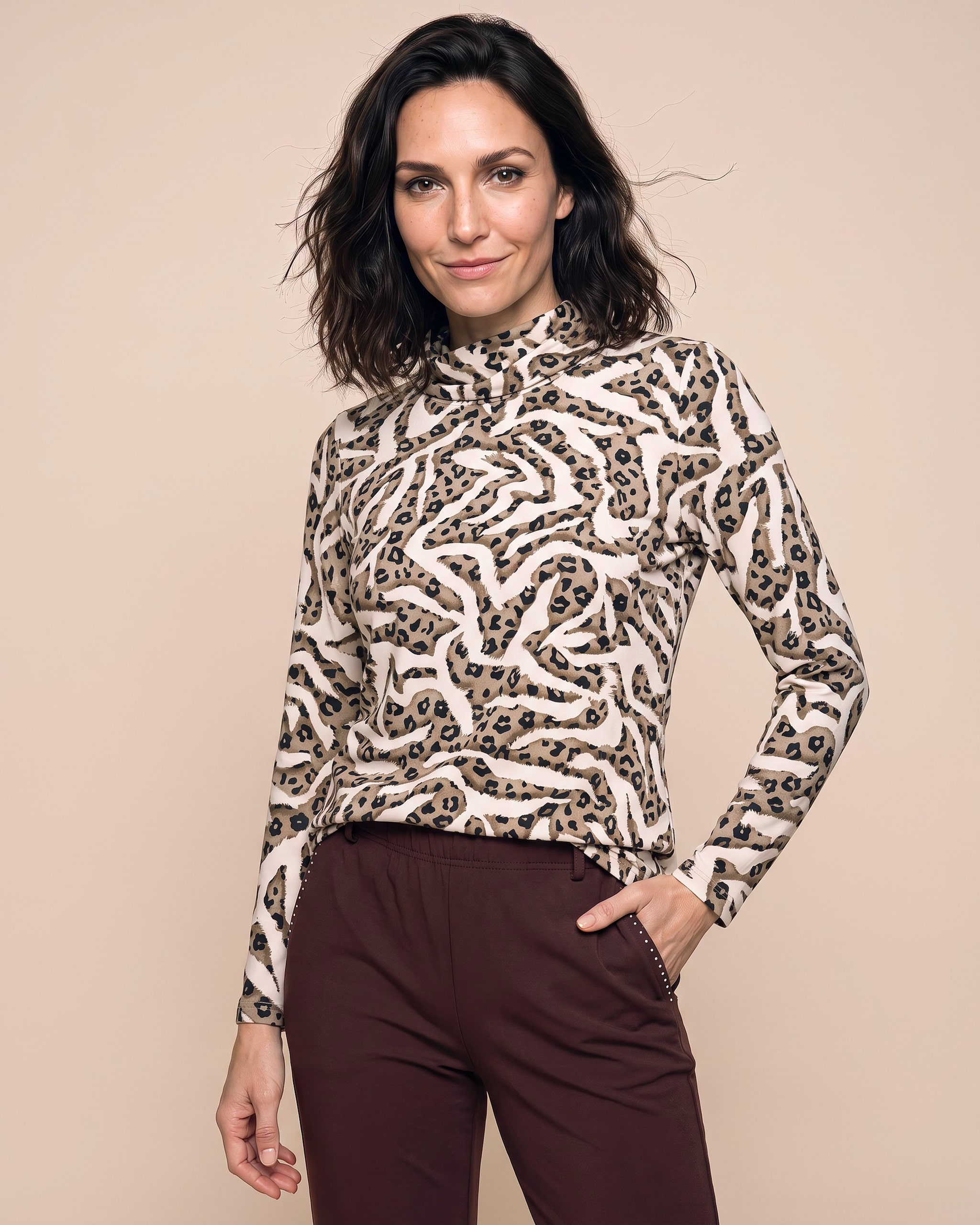 Produktabbildung für Shirt mit Animal-Grafik-Druck