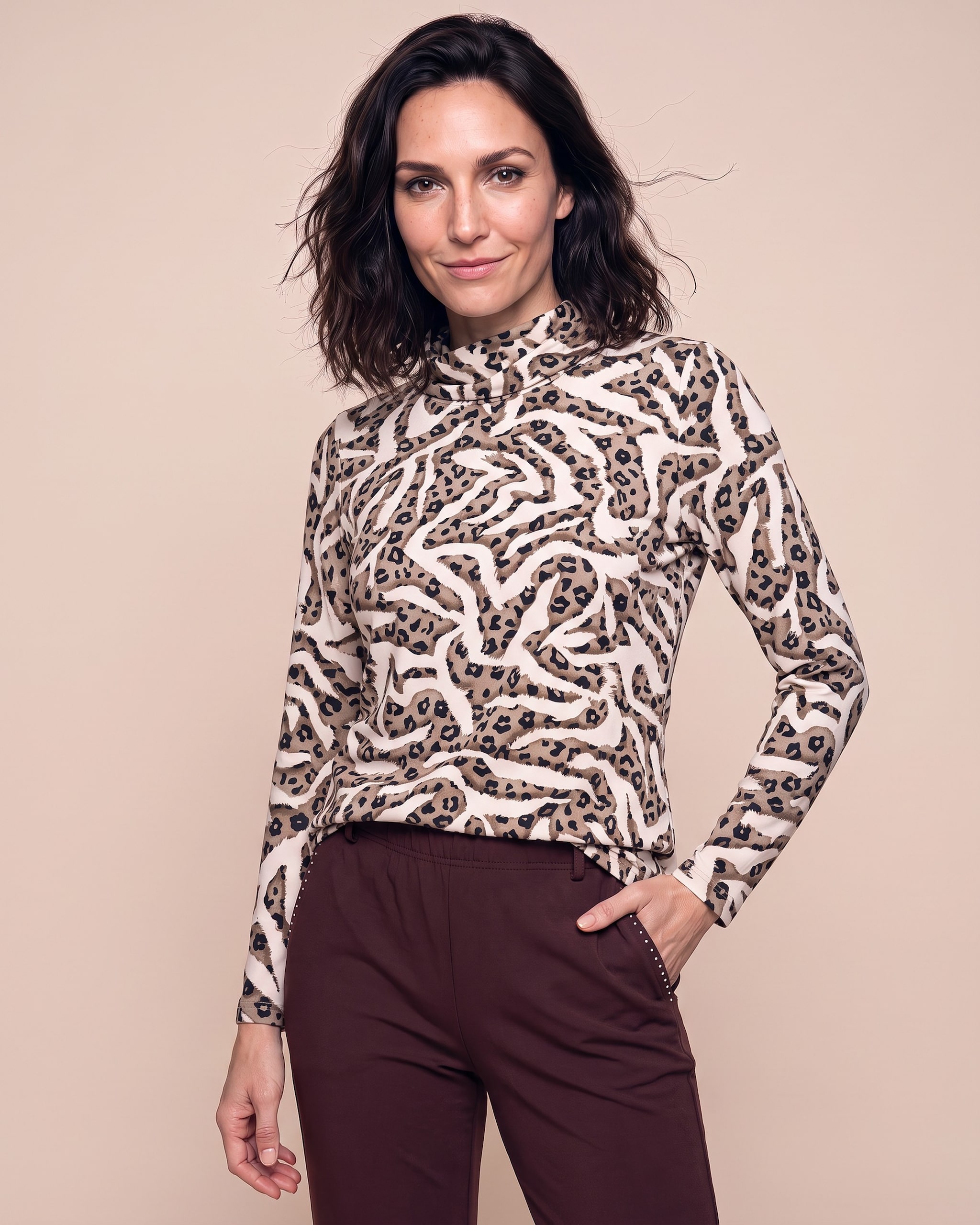 Produktabbildung für Shirt mit Animal-Grafik-Druck