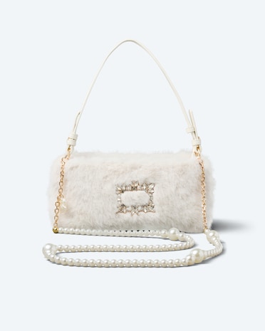 Produktabbildung für Felltasche mit Perlenkette