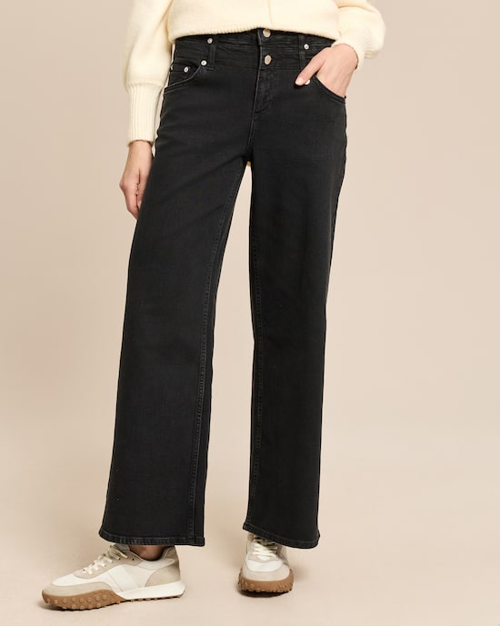 Produktabbildung für Wide Leg Jeans mit Bunddetail