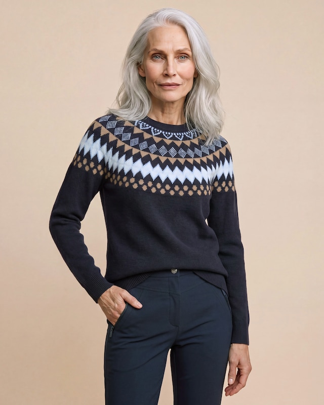 Pullover mit Norweger-Strickmuster