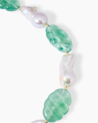 Produktabbildung 3 für Collier mit Fluorit, Süßwasserperlen & Hämatit