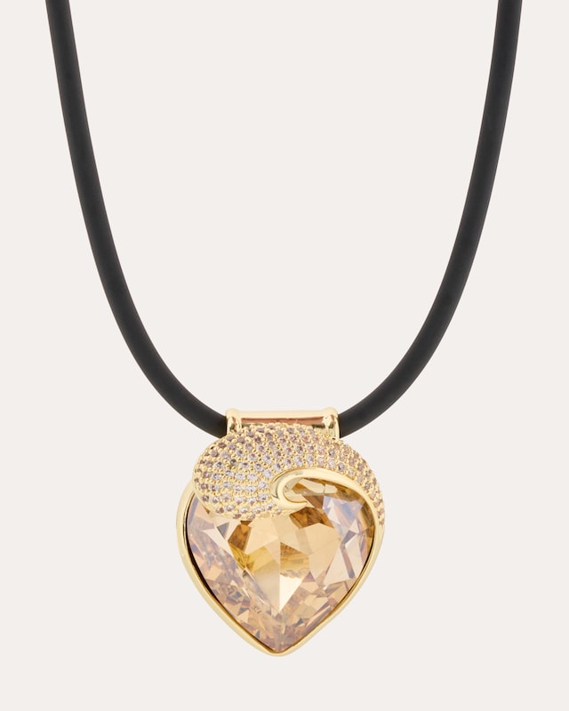 Herz-Collier mit Zirkonia