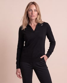 Produktabbildung für Pullover mit Kragen und Zierelementen