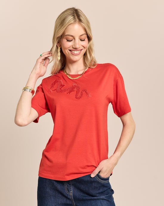 Produktabbildung für Shirt mit Pailletten-Motiv