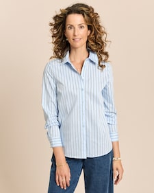 Produktabbildung für Baumwollbluse gestreift