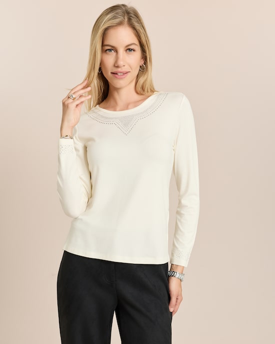 Produktabbildung für Shirt mit Strassverzierung