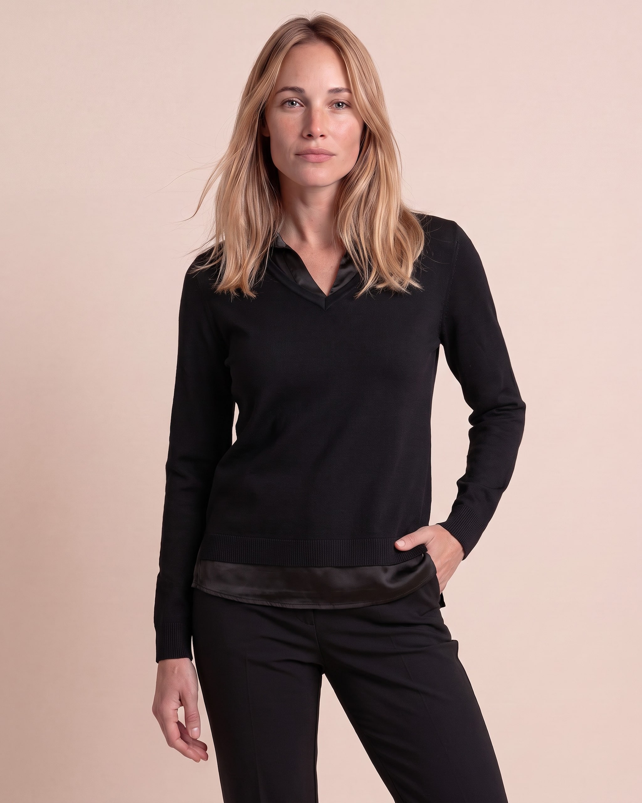 Produktabbildung für Pullover mit Blusenelemente