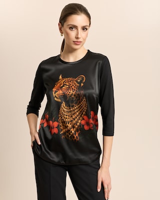 Produktabbildung 1 für Shirt mit Print und Seidenfront