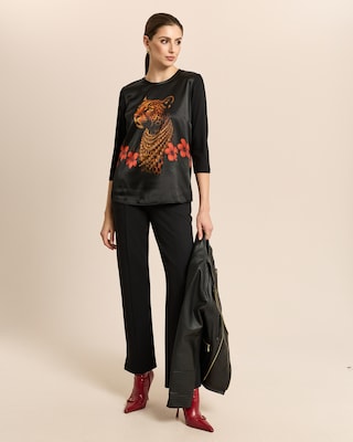 Produktabbildung 3 für Shirt mit Print und Seidenfront