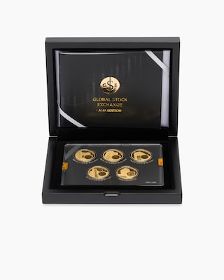Produktabbildung 3 für Goldmünzen Global Stock Exchange Asien, 5tlg.