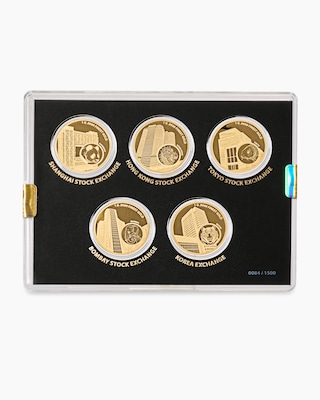 Produktabbildung 1 für Goldmünzen Global Stock Exchange Asien, 5tlg.