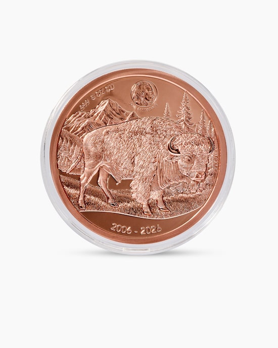 Produktabbildung für Kupfermünze Copper Titans Büffel 2026