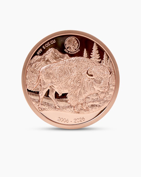 Produktabbildung für Kupfermünze Copper Titans Büffel 2026