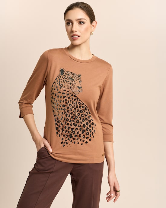 Produktabbildung für Shirt mit Gepard-Applikation
