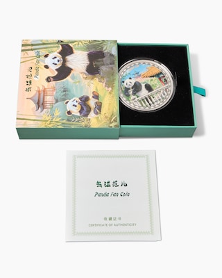 Produktabbildung 3 für Silbermünze Panda Fan Coin Meng Lan 2025