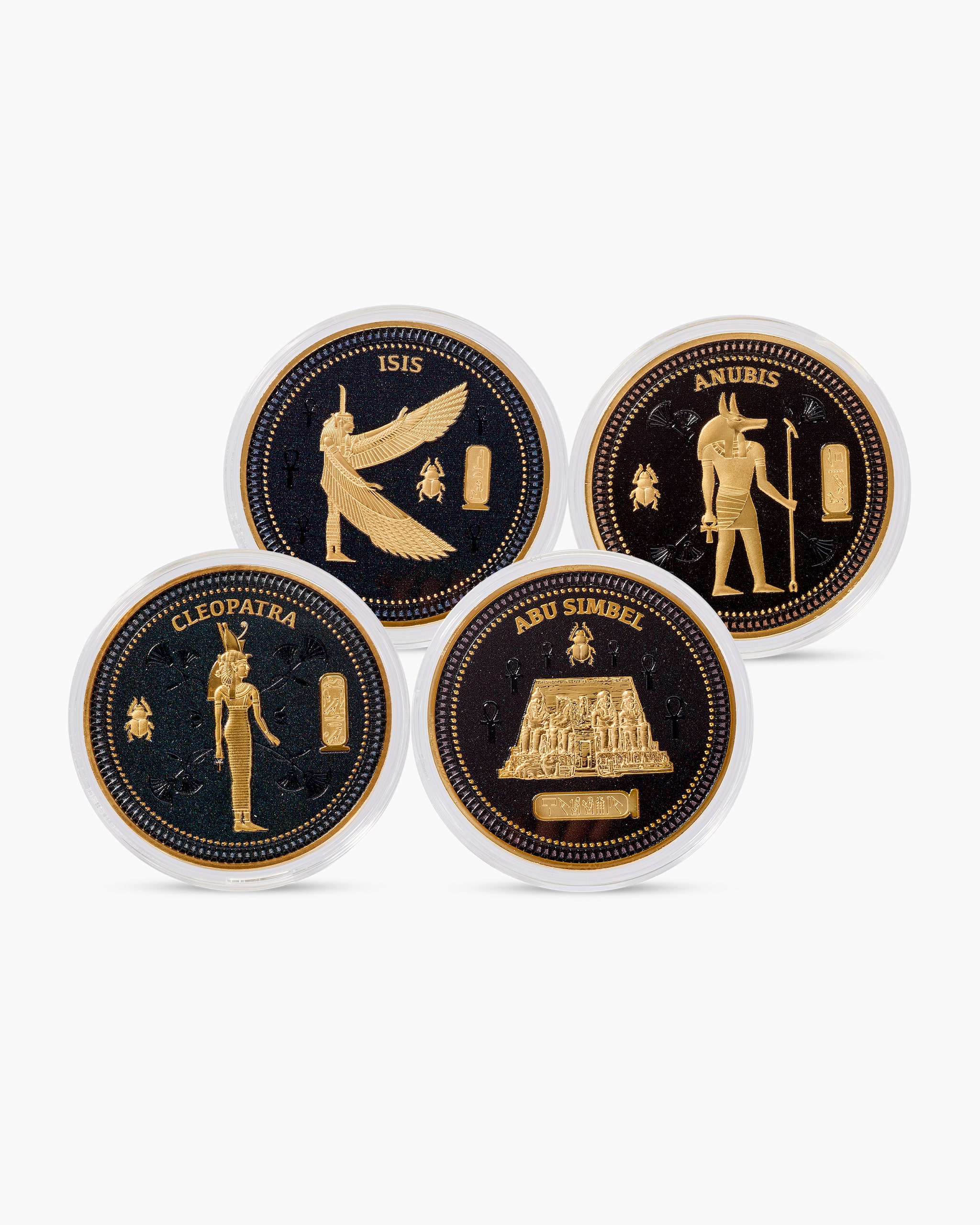 Produktabbildung für Münz-Set Ägypten vergoldet, 4tlg.