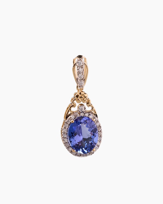 Produktabbildung für Anhänger mit Tansanit AAAA & Diamanten