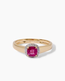 Produktabbildung für Ring mit Rubin & Zirkon