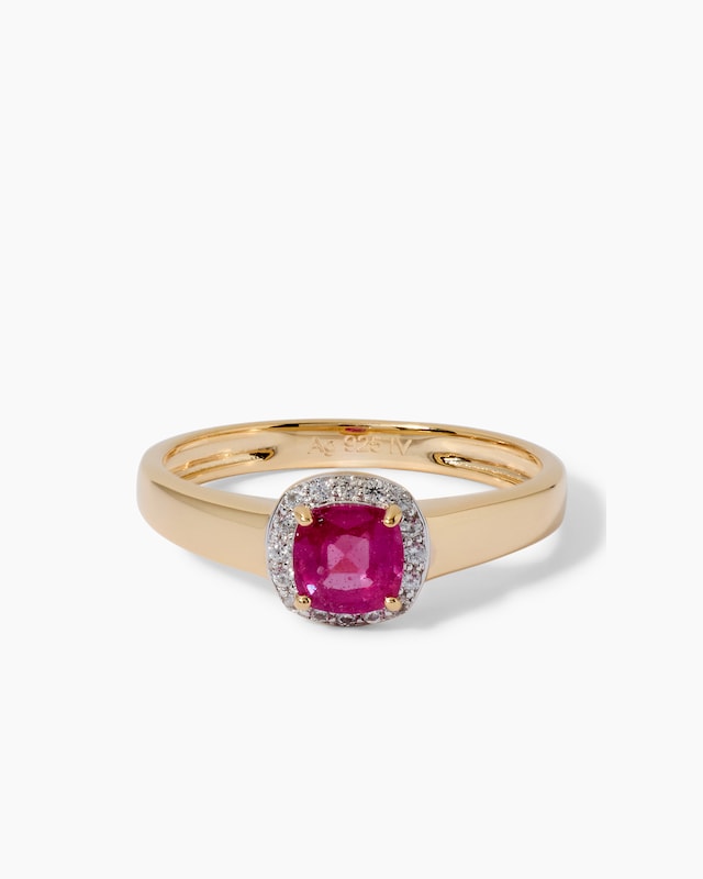 Ring mit Rubin & Zirkon