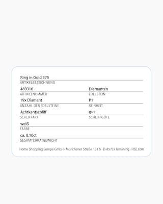 Produktabbildung 2 für Diamantring 0,10 ct