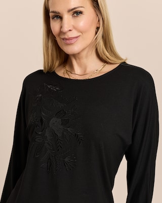 Produktabbildung 5 für Shirt mit Blumenstickerei