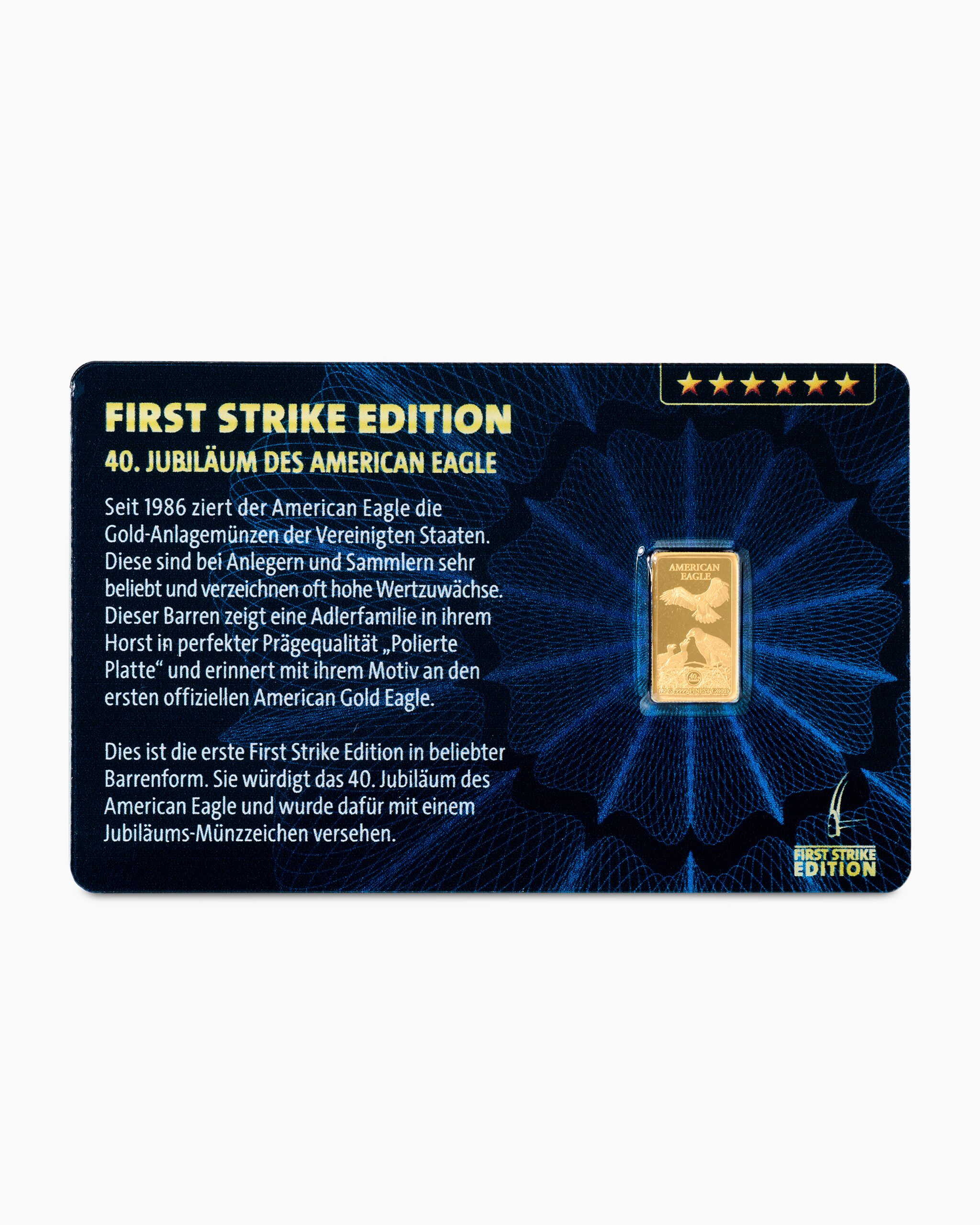 Produktabbildung für Goldmünzbarren First Strike Edition Eagle 2026