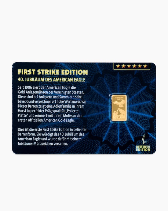 Produktabbildung für Goldmünzbarren First Strike Edition Eagle 2026