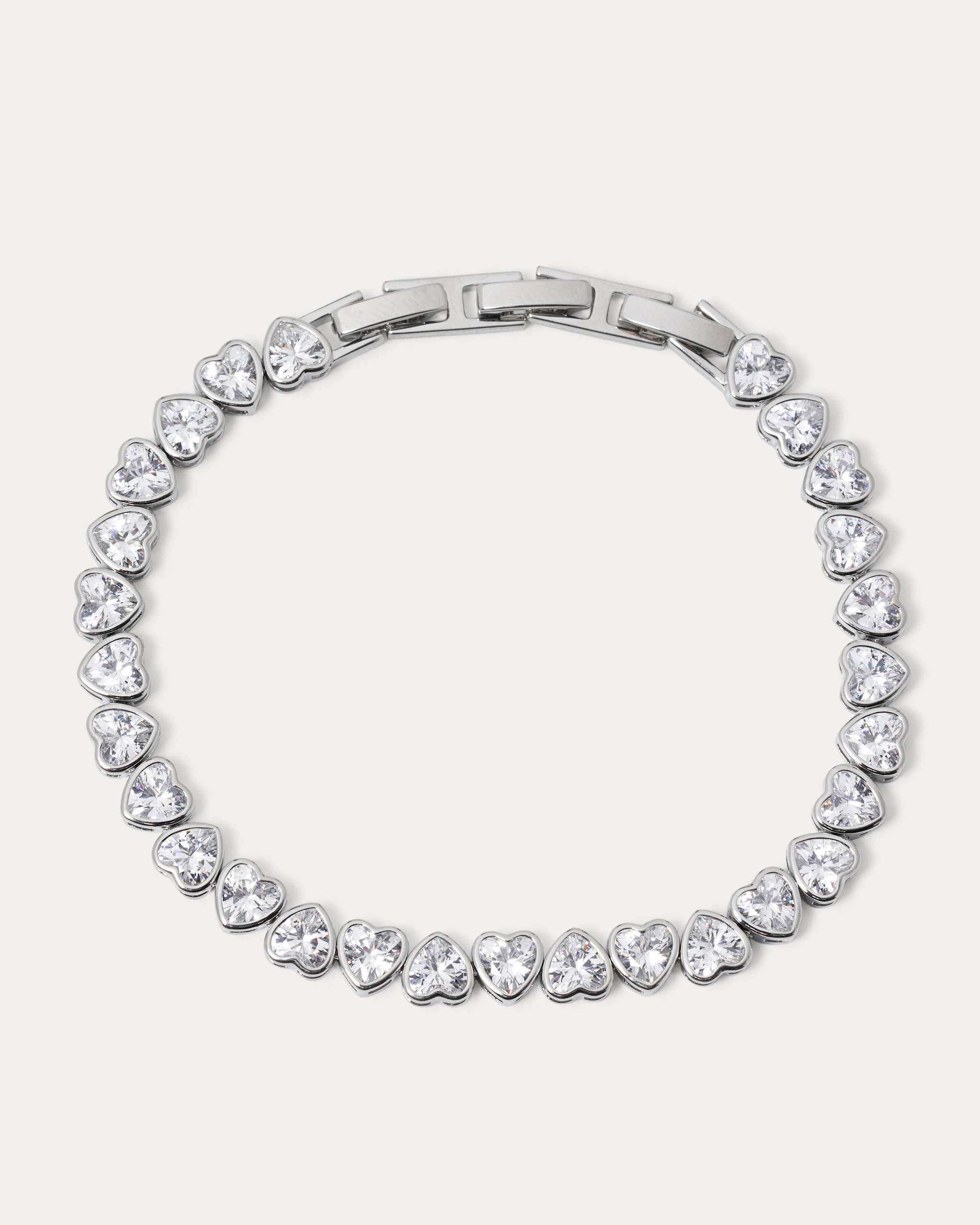 Produktabbildung für Tennisarmband mit Zirkonia in Herzform