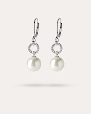 Produktabbildung 1 für Ohrhänger MK-Perlen 10 mm & Zirkonia