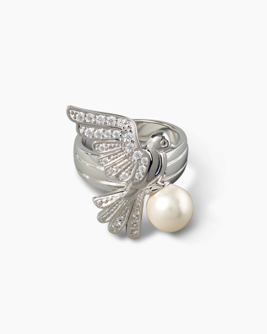 Produktabbildung für Ring mit MK-Perle 8 mm & Zirkonia