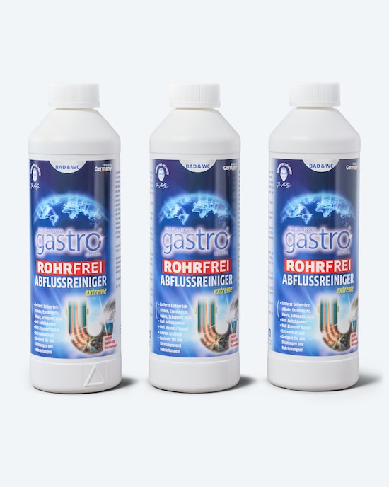 Produktabbildung für Gastro RohrFrei Xtreme-Abflussreiniger, 3x 500 ml
