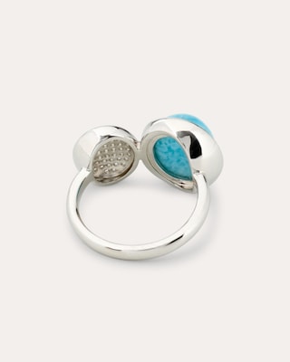 Produktabbildung 3 für Ring mit Larimar & Zirkon