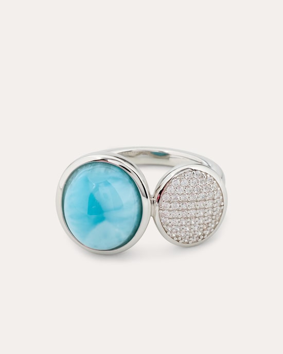 Produktabbildung für Ring mit Larimar & Zirkon