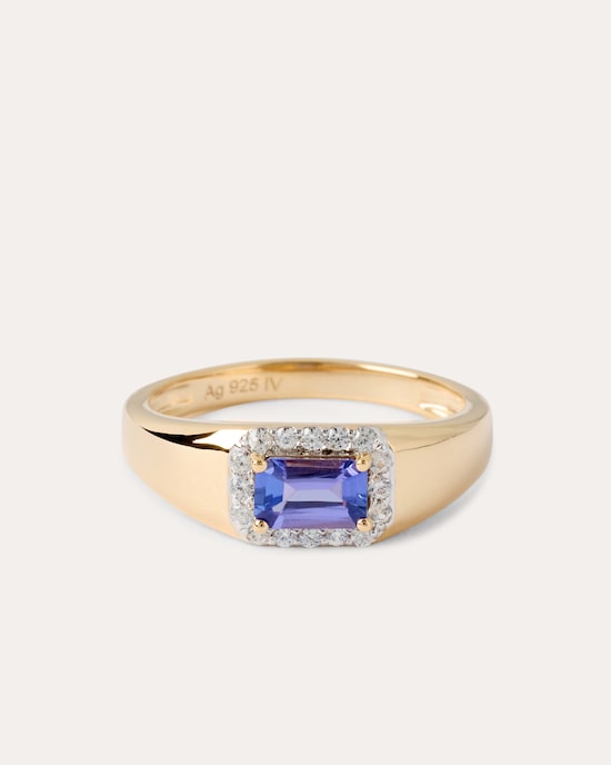 Produktabbildung für Ring mit Tansanit AAA+ und Zirkon