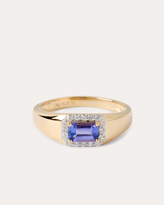 Produktabbildung 1 für Ring mit Tansanit AAA+ und Zirkon