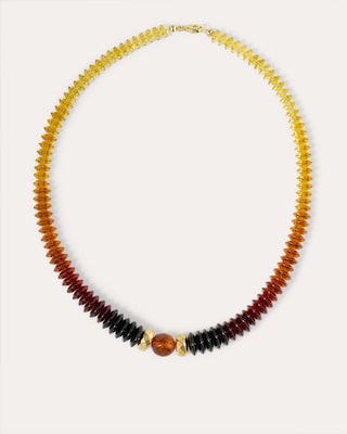 Produktabbildung 2 für Collier mit Bernstein & Hämatit