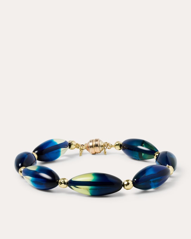 Armband mit Bernstein & Hämatit