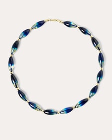 Produktabbildung für Collier mit Bernstein & Hämatit