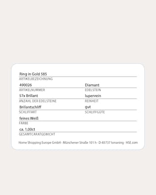 Produktabbildung 2 für Brillantring 1,00 ct