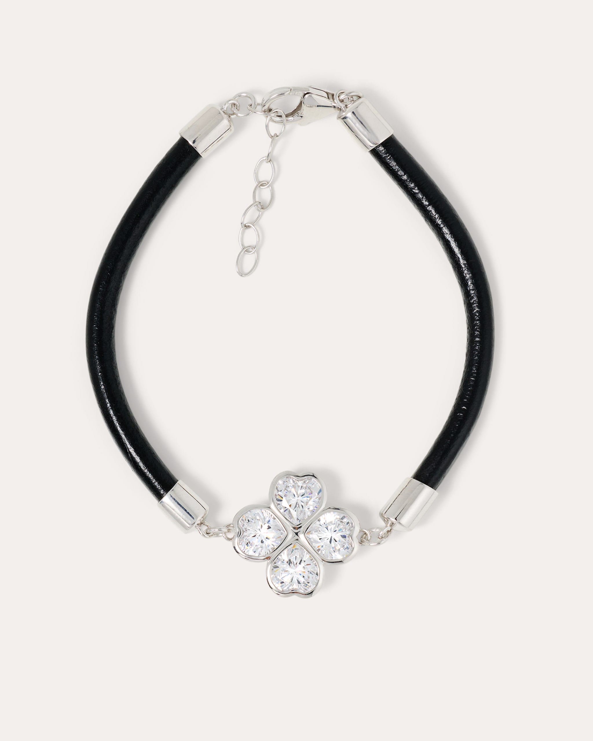 Produktabbildung für Lederarmband mit Zirkonia