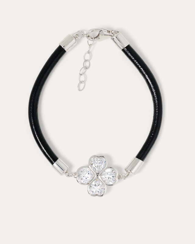 Lederarmband mit Zirkonia
