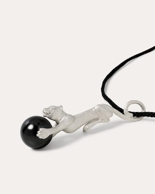 Produktabbildung 2 für Kette + Jaguar-Anhänger MK-Perle 16 mm
