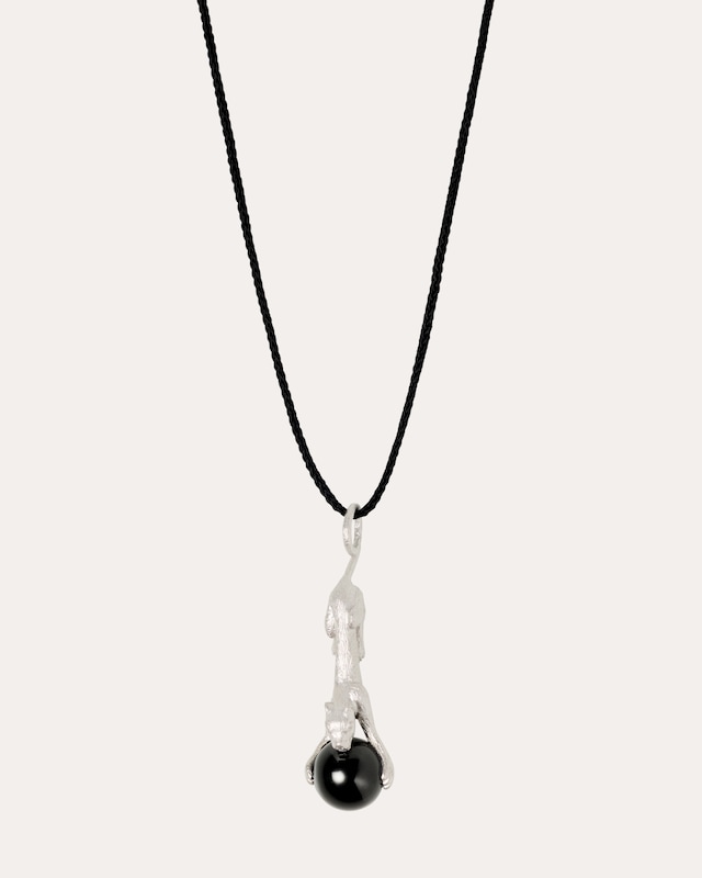 Kette + Jaguar-Anhänger MK-Perle 16 mm