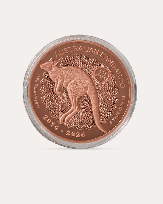 Produktabbildung für Kupfermünze Giant Copper 10 Jahre Australian Kangaroo